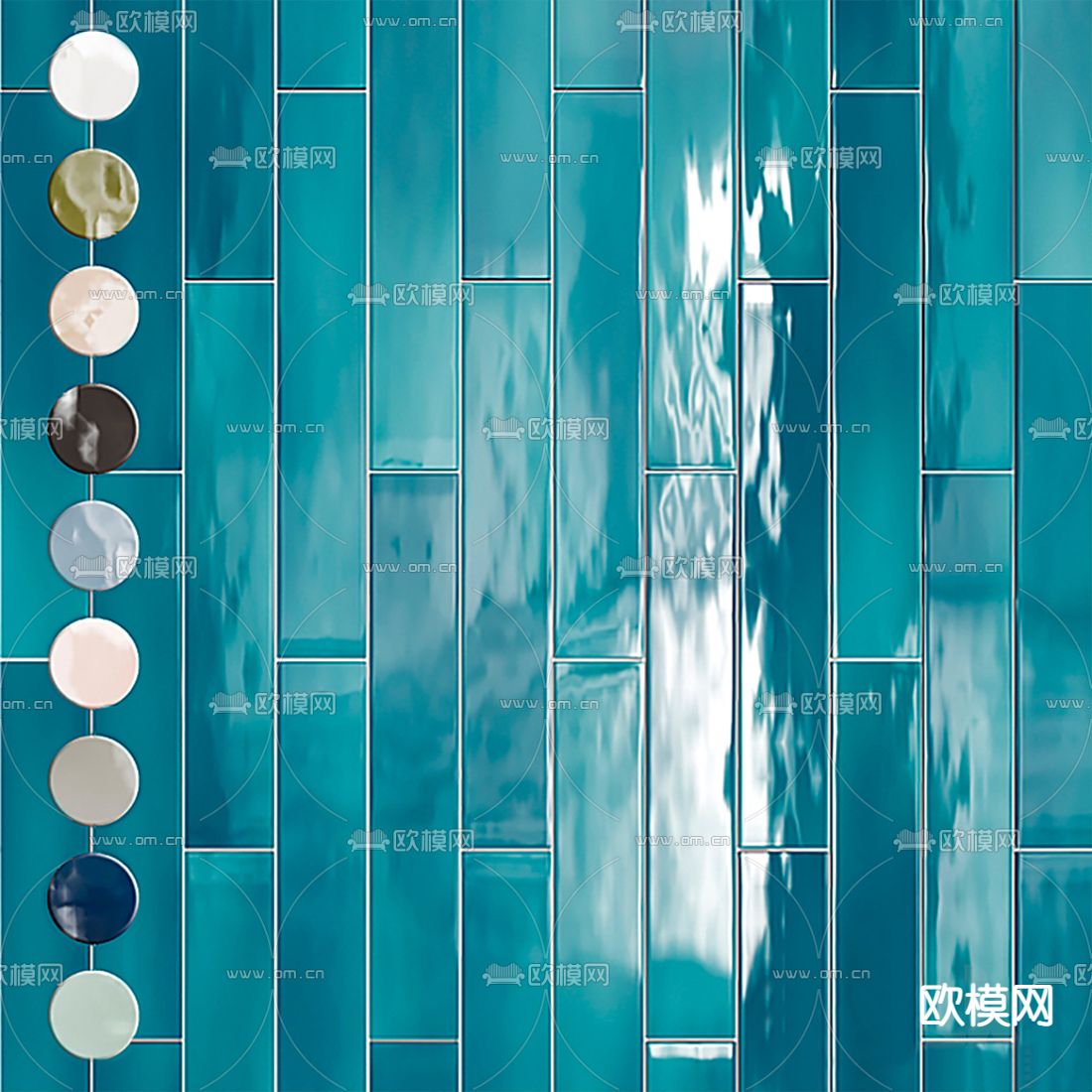 瓷片瓷砖 墙砖 彩砖3d模型下载（渲染图1）