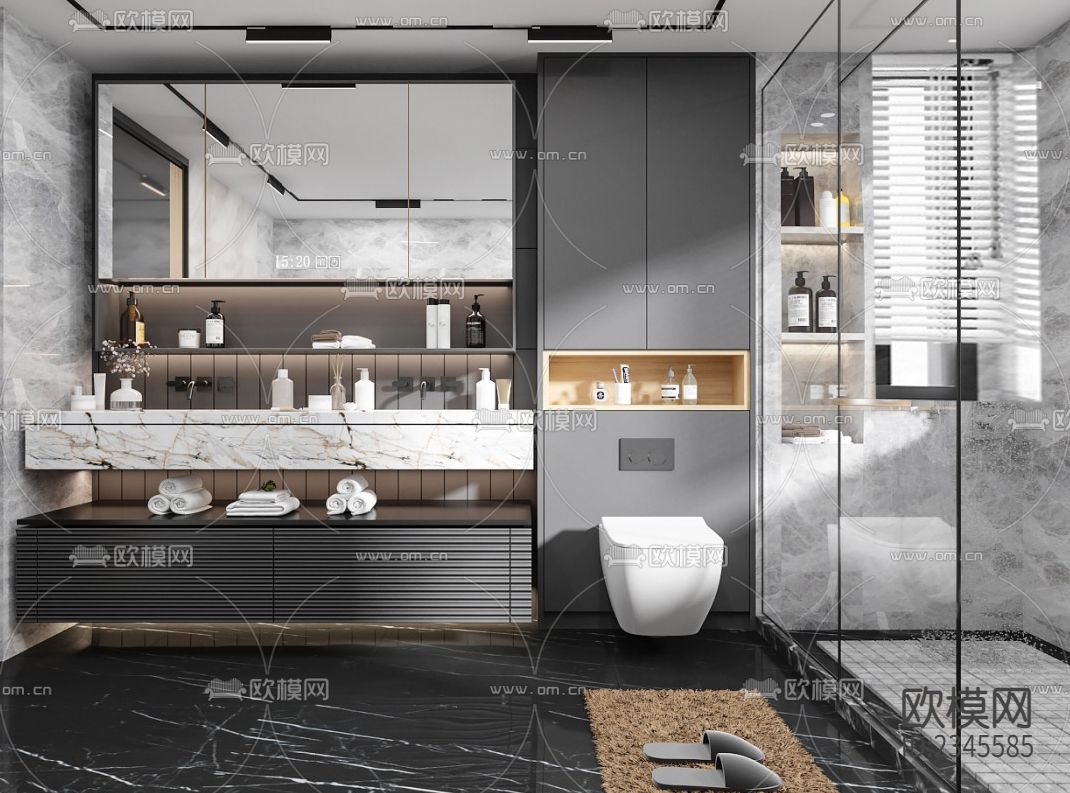 商品房cad平面布置图下载（渲染图3）