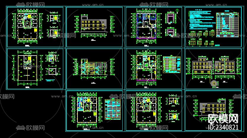 旅馆浴室综合楼CAD施工图下载（渲染图1）