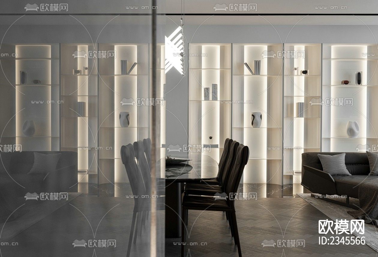 商品房cad平面布置图下载（渲染图4）