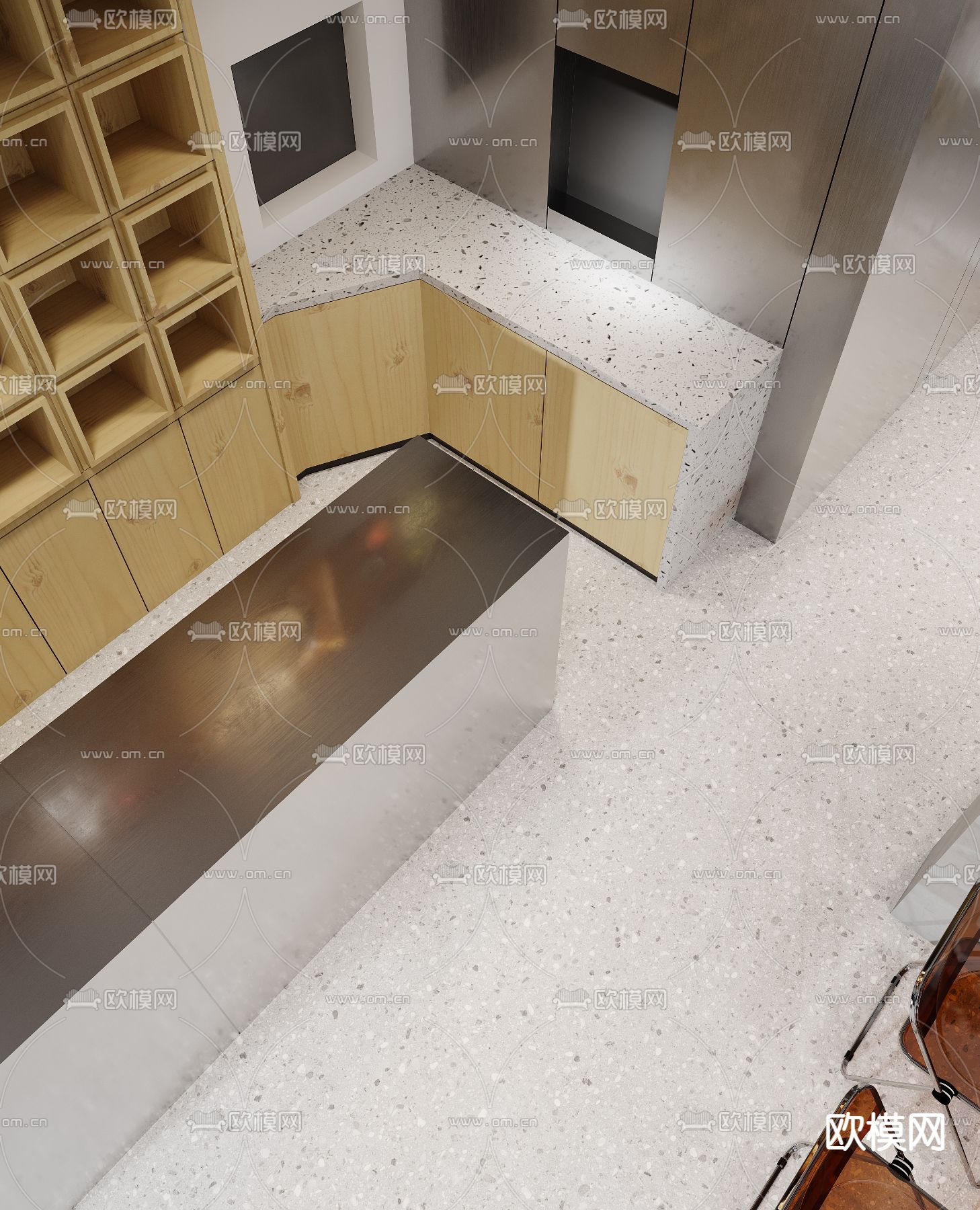 现代快餐厅 快餐店3d模型下载（渲染图7）