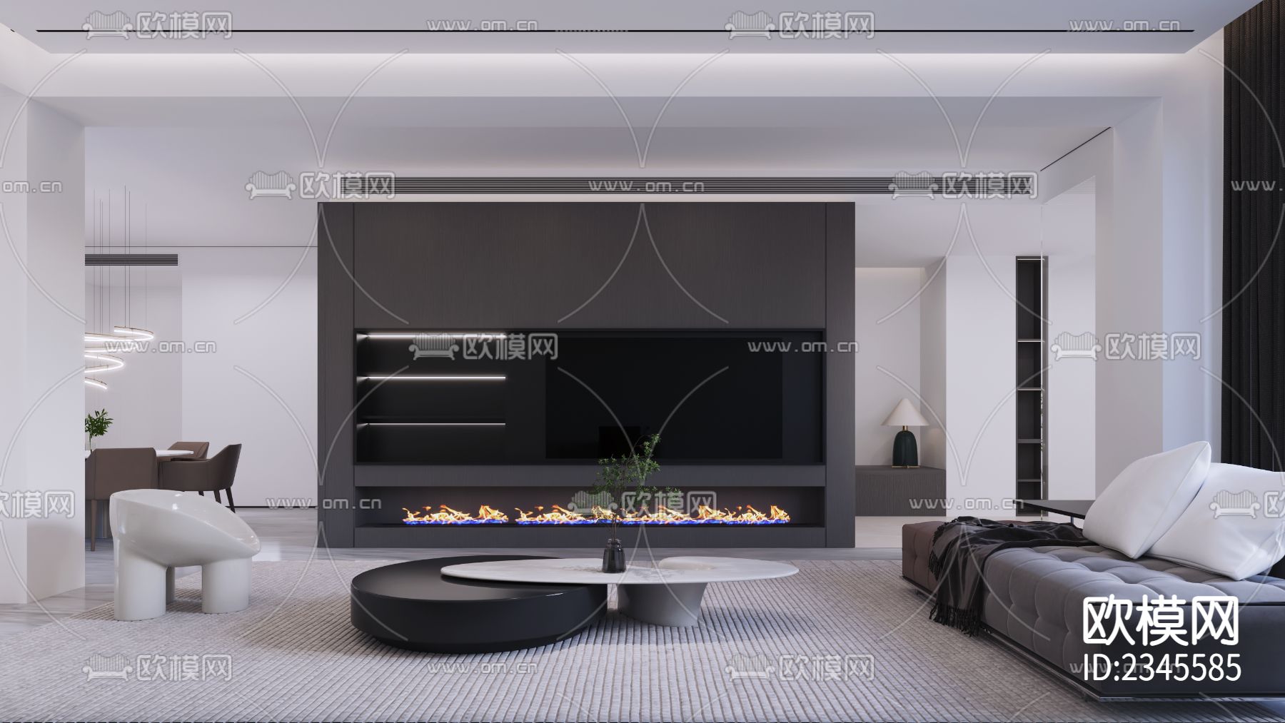 商品房cad平面布置图下载（渲染图6）