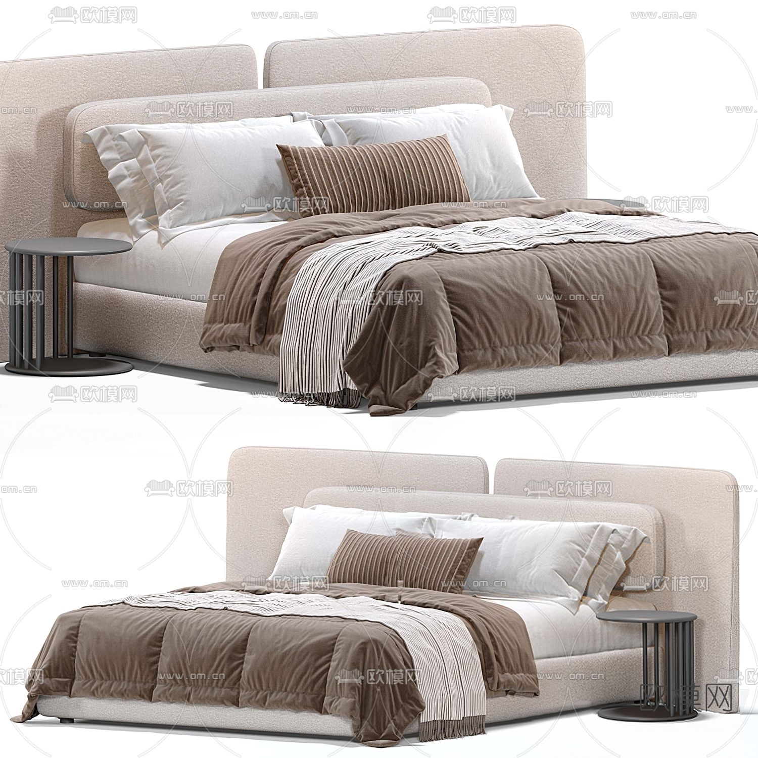 MISSANA 双人床3d模型下载（渲染图1）