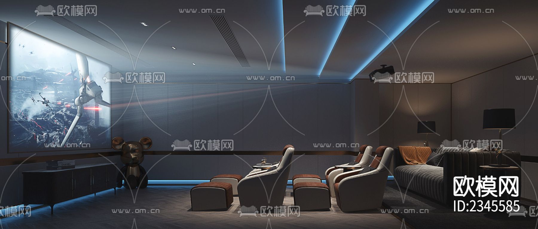 商品房cad平面布置图下载（渲染图4）