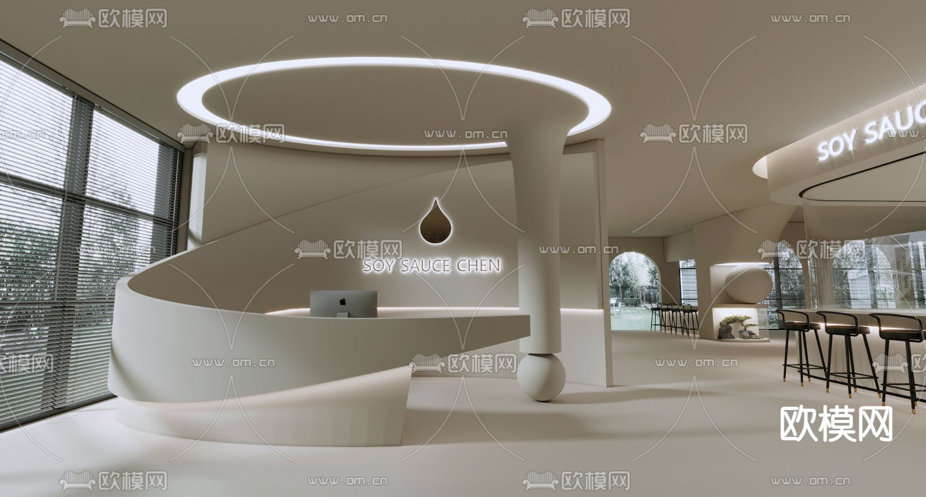 侘寂风美容院 养生会所3d模型