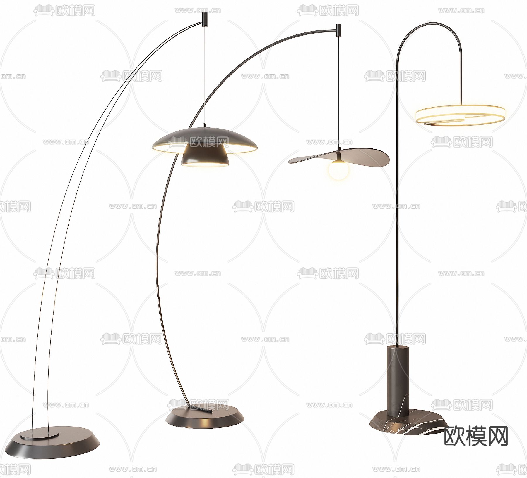 轻奢落地灯3d模型下载