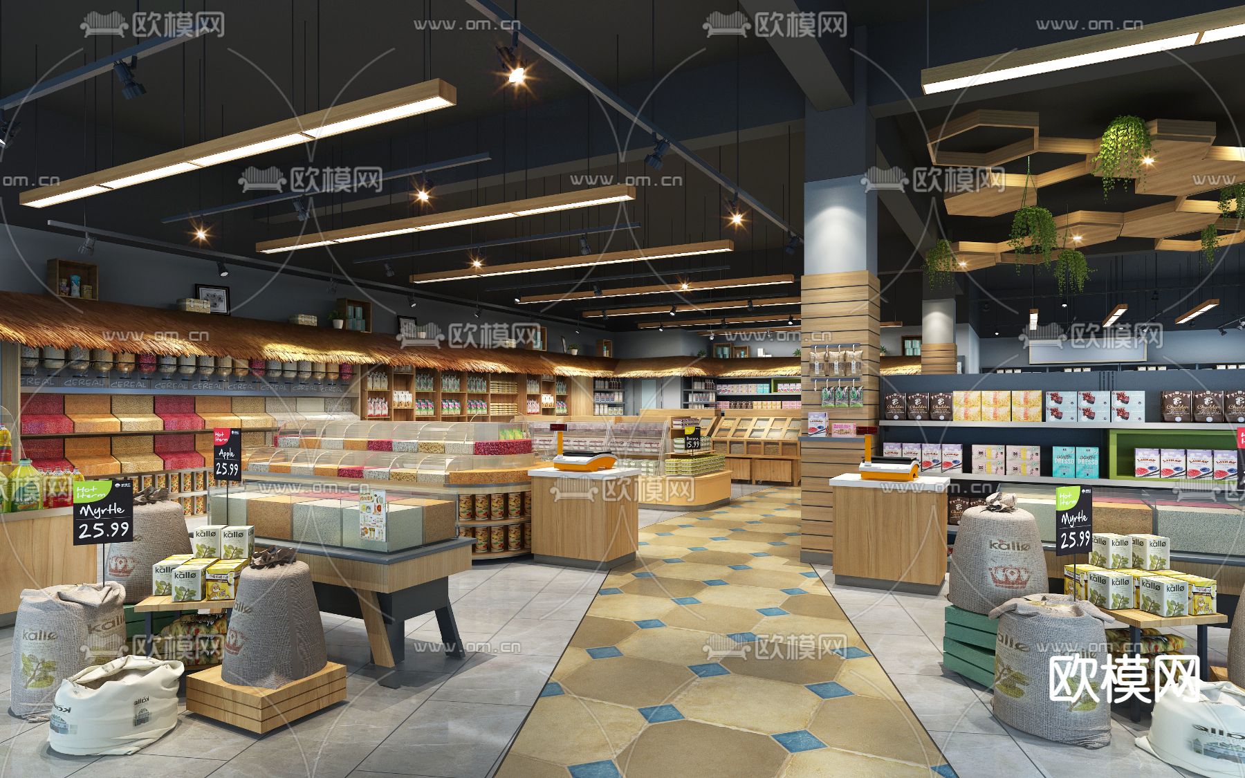 超市百货 干货杂粮3d模型下载