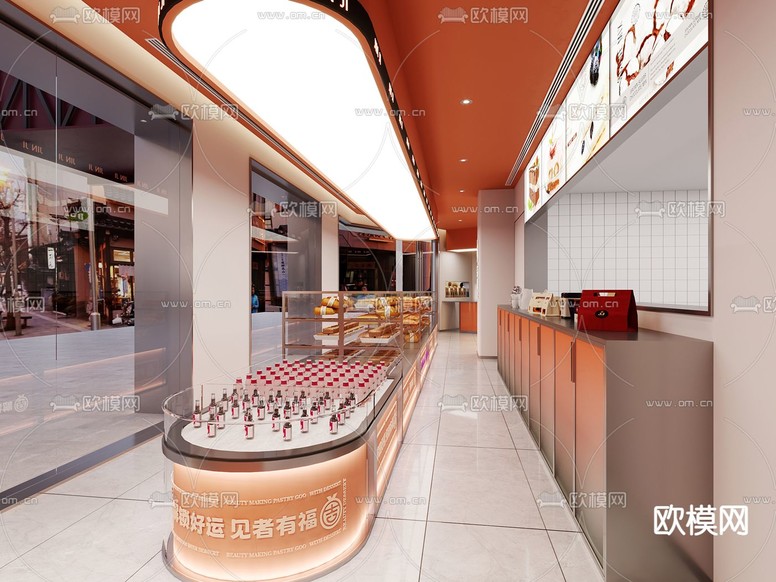 现代面包店su模型下载(渲染图1)