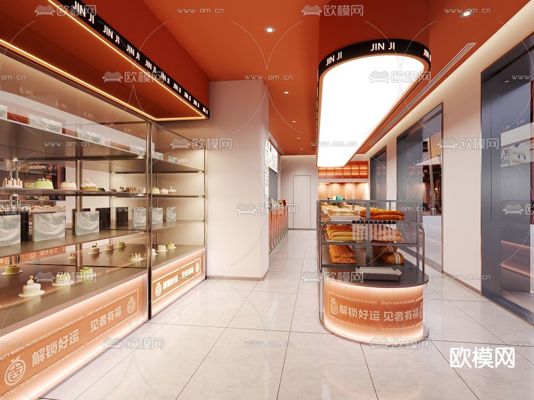 现代面包店su模型下载(渲染图2)