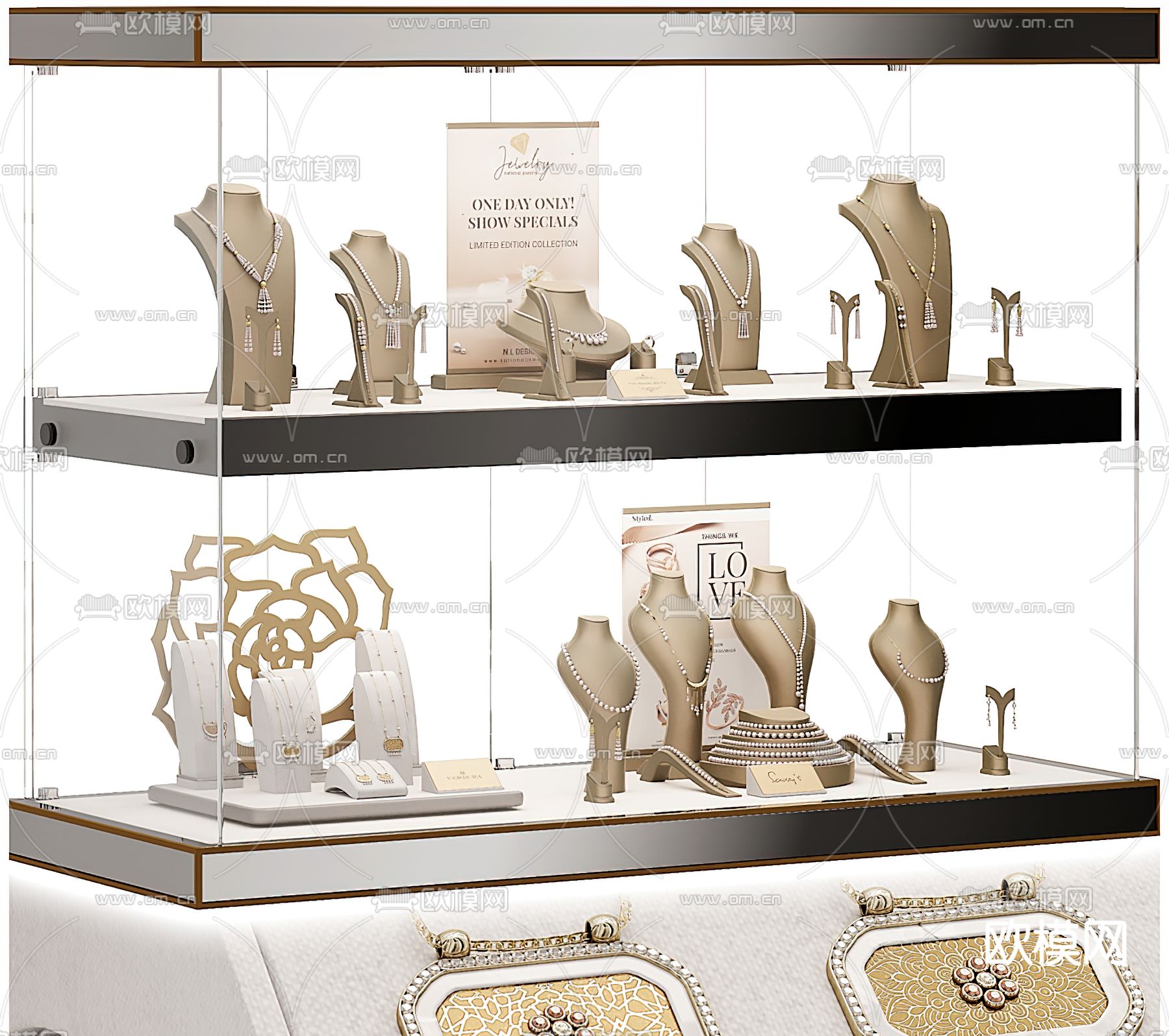 珠宝展示柜 珠宝陈列柜3d模型下载