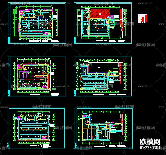 消防报警平面CAD施工图下载（渲染图1）
