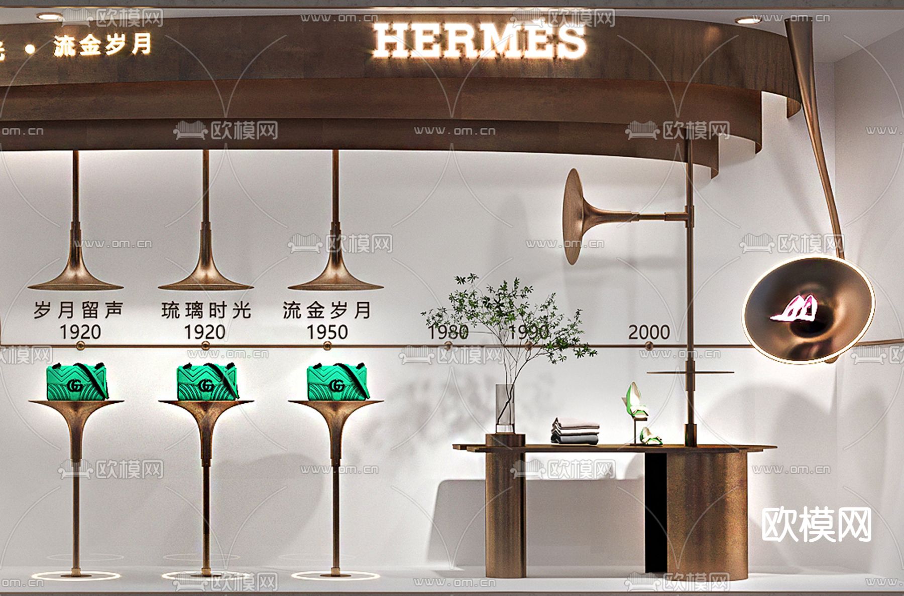 现代女装橱窗su模型下载（渲染图3）