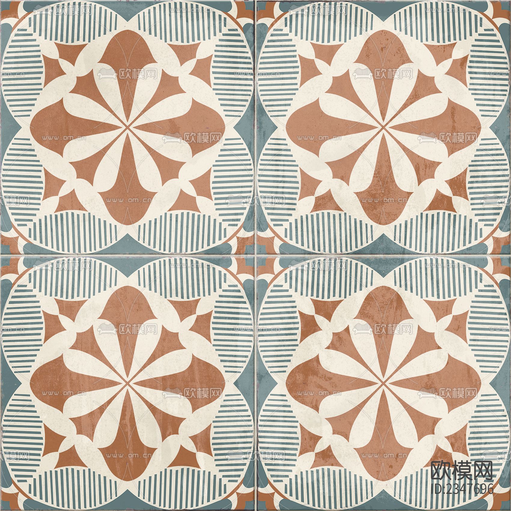 复古小众花砖下载