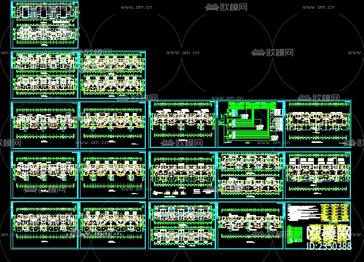 小区住宅整套电气cad施工图下载（渲染图1）