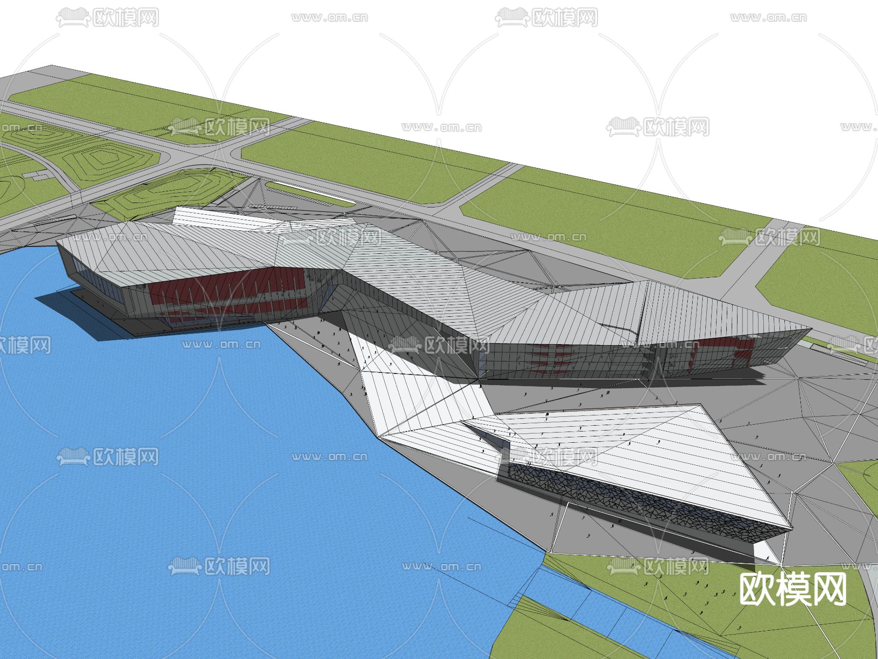 现代科技馆su模型下载（渲染图3）