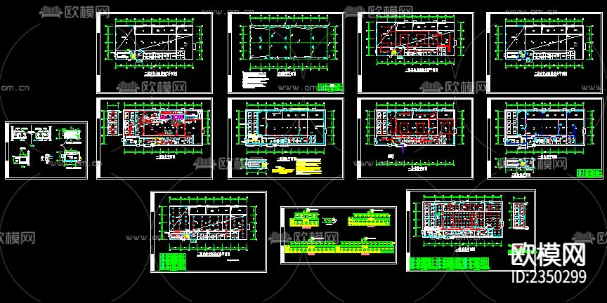 厂房电气CAD施工图下载（渲染图1）