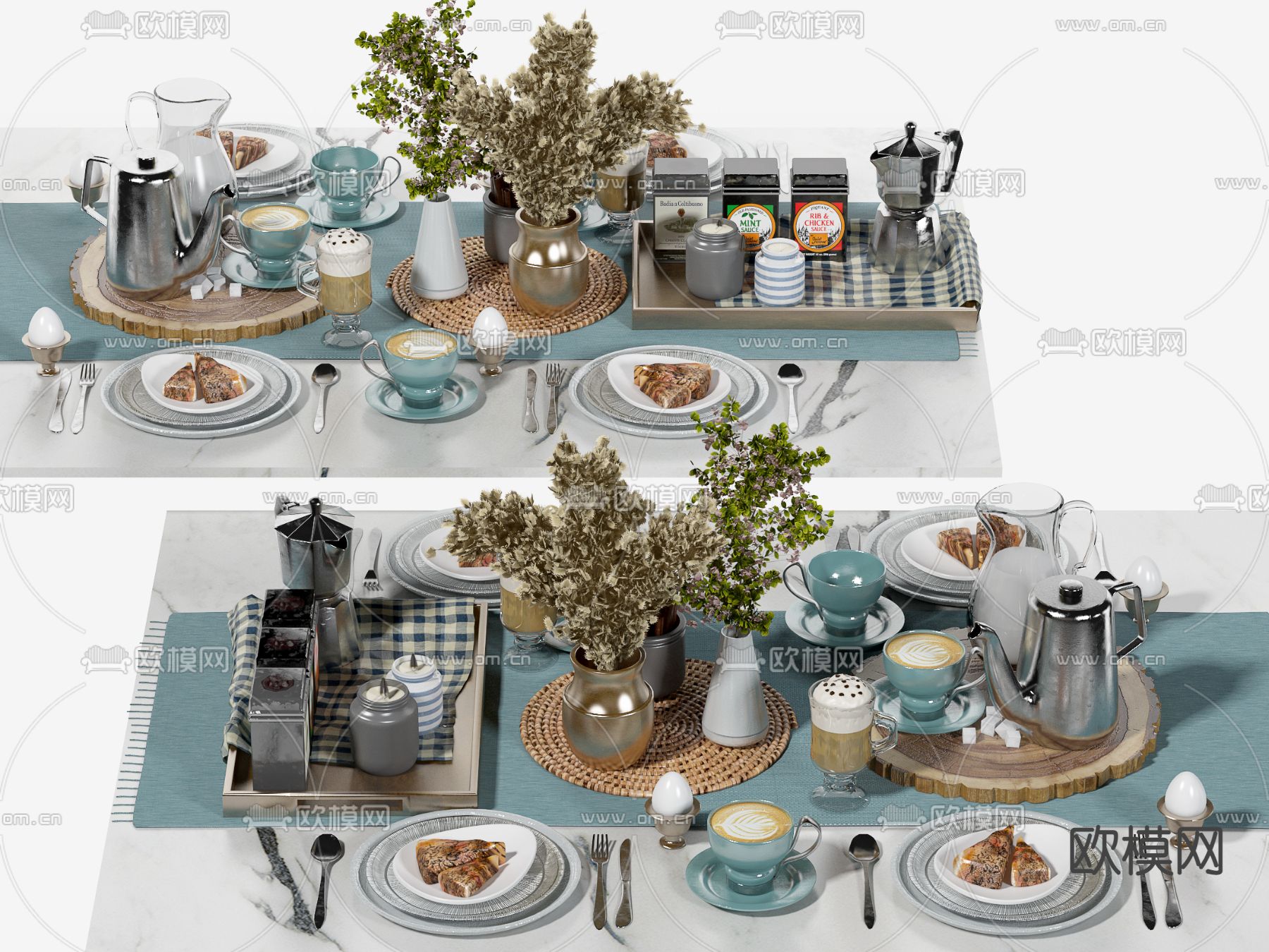 轻奢餐具 水壶 咖啡 花瓶3d模型下载