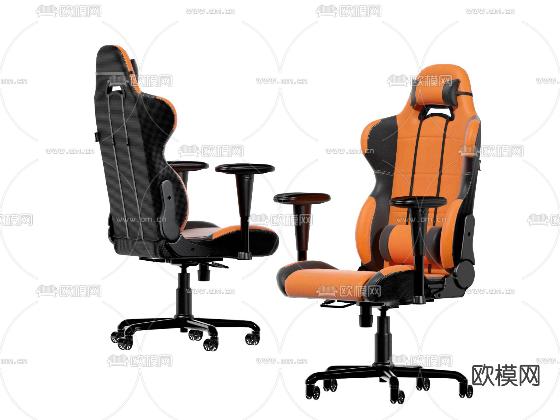 现代办公椅 电竞椅3d模型下载