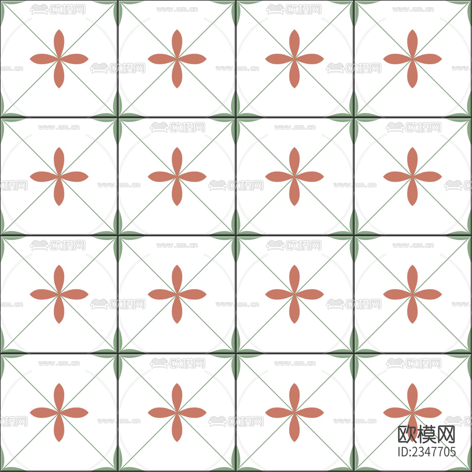 复古小众花砖下载