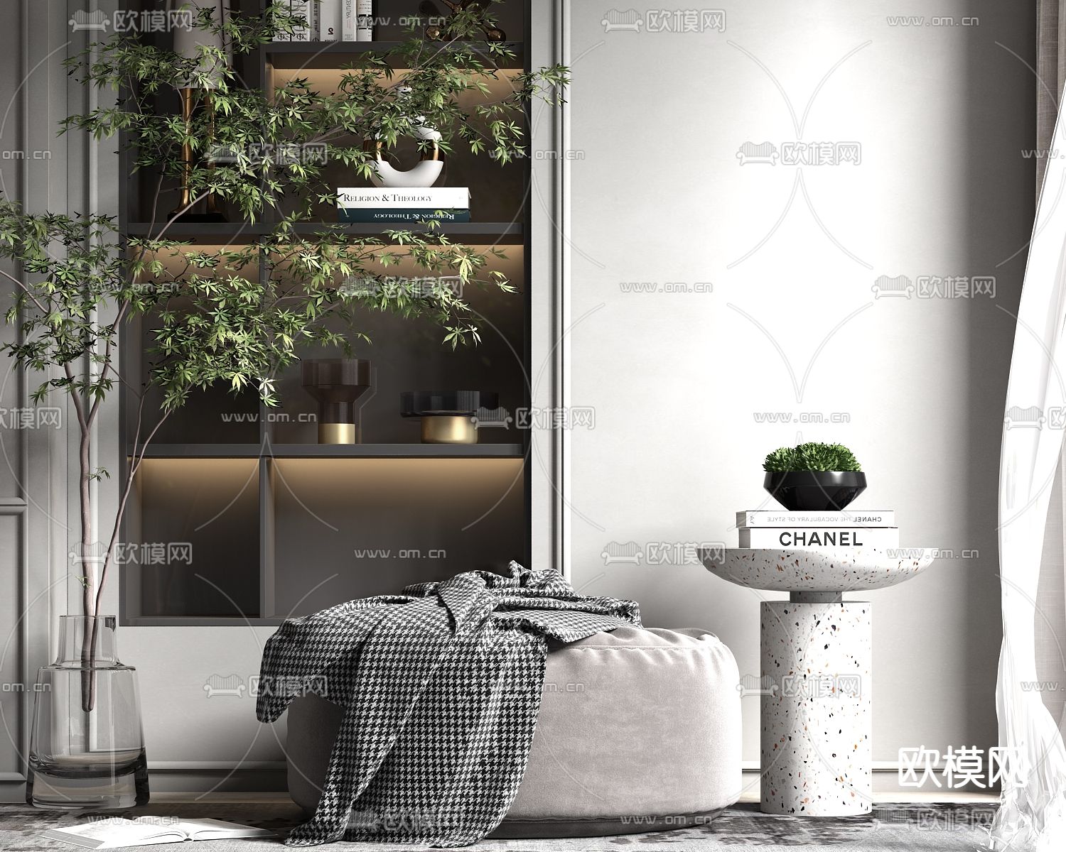 现代沙发凳 圆凳 矮凳3d模型下载