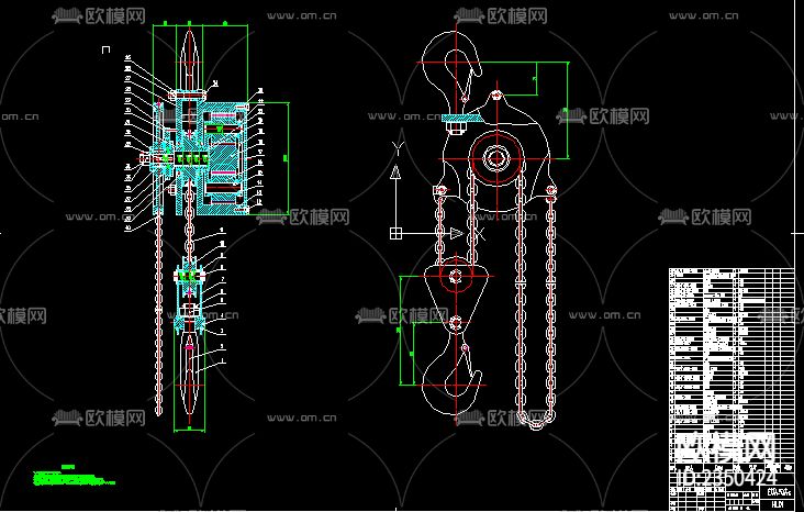 手拉葫芦装配节点大样下载