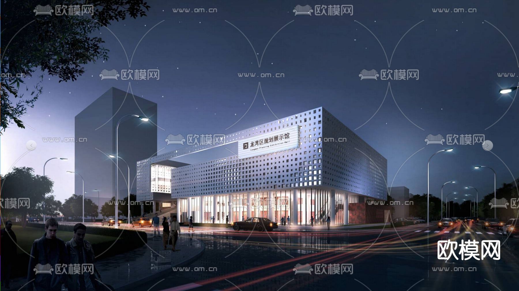 现代博物馆su模型