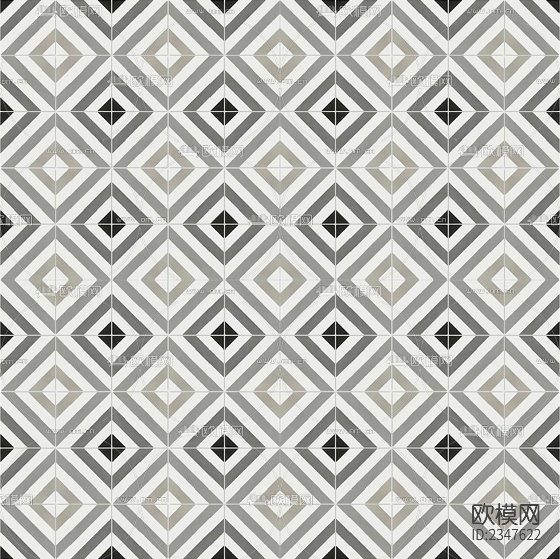 复古小众花砖贴图下载