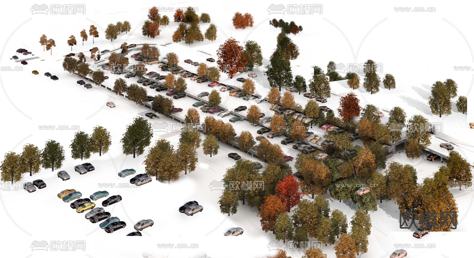 现代汽车枫树景观树psd下载