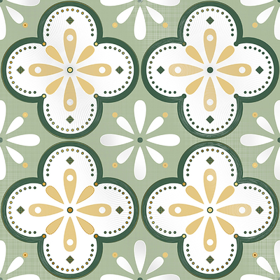  复古小众花砖贴图 