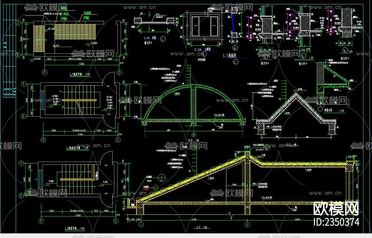 小区住宅楼建筑cad施工图下载（渲染图1）