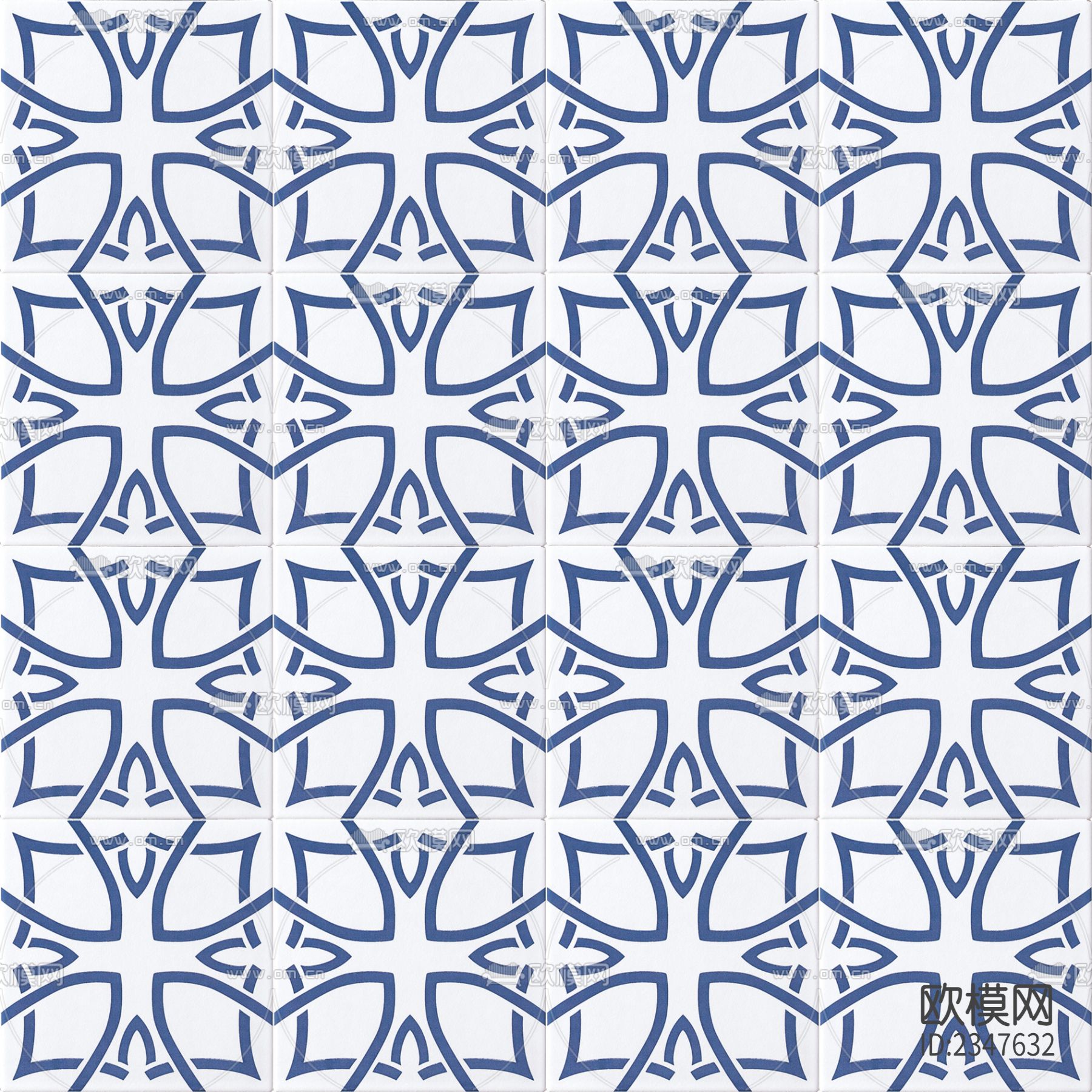 复古小众花砖贴图下载