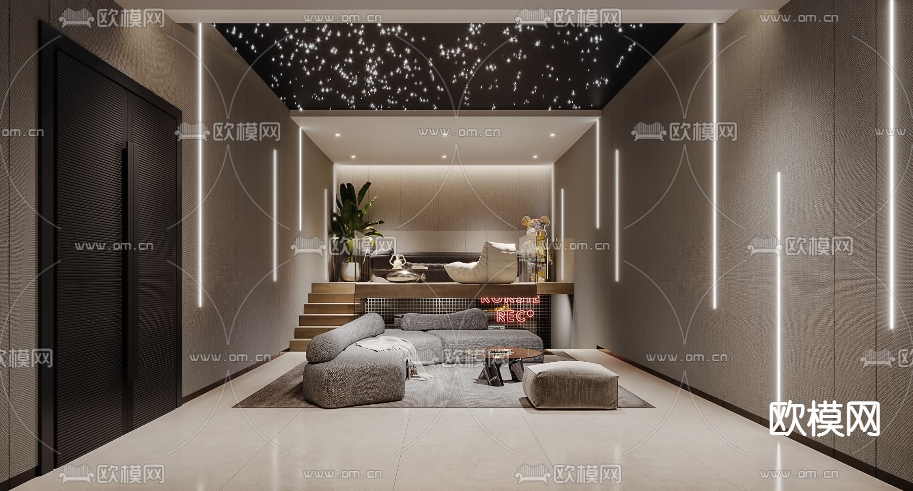 影音室 视听室 家庭影院3d模型下载