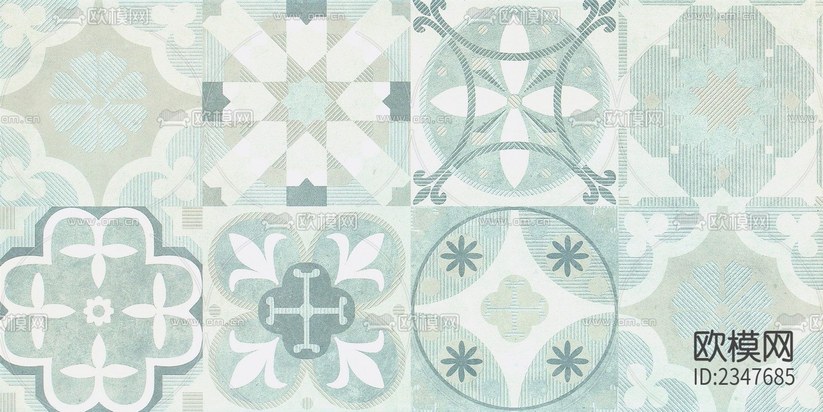 复古小众花砖贴图下载
