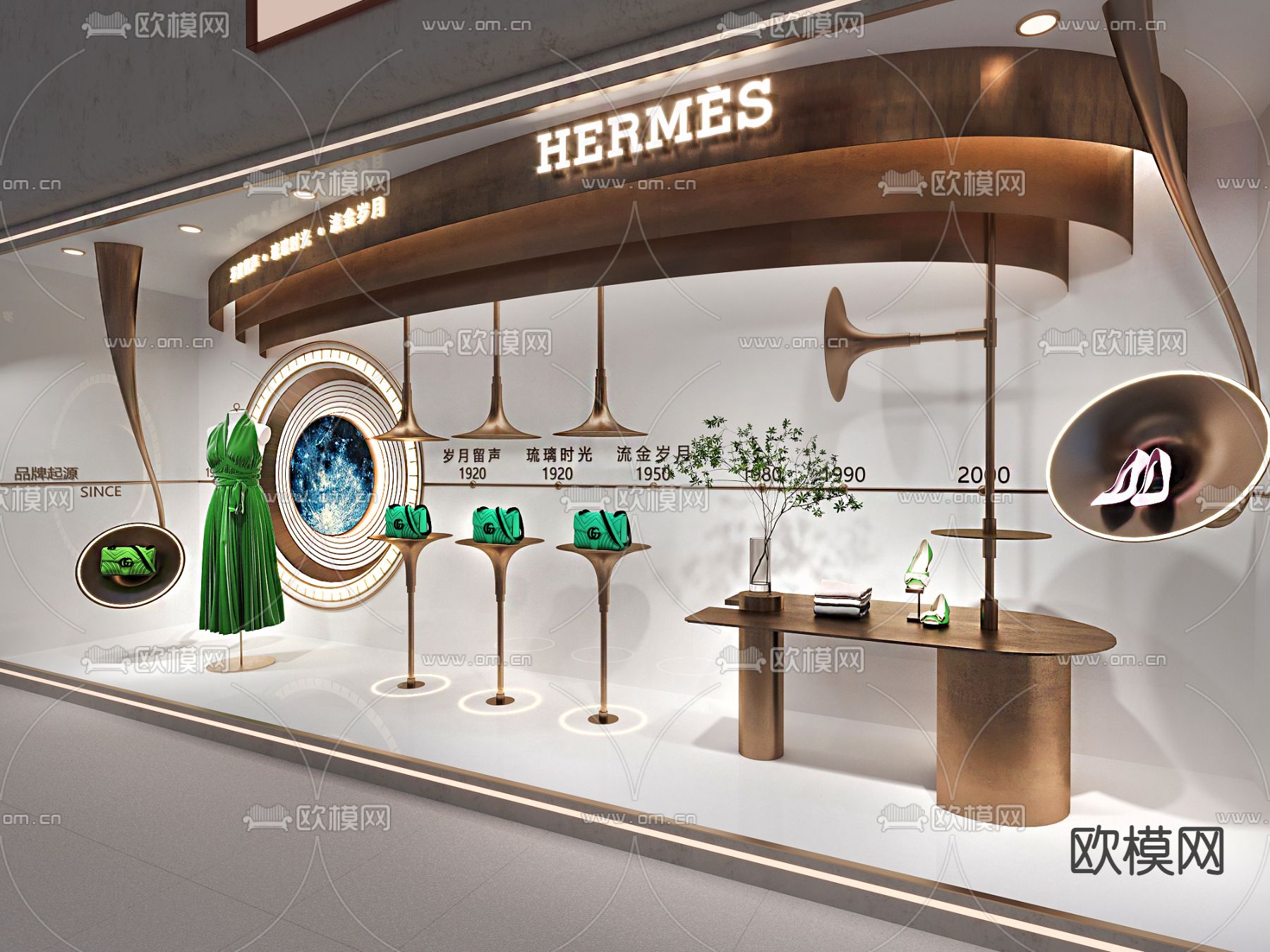 现代女装橱窗su模型下载（渲染图4）