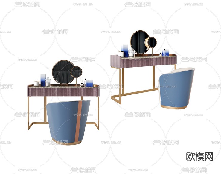 现代梳妆台3d模型下载