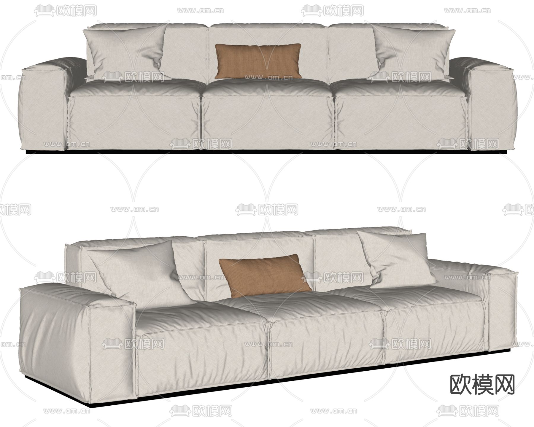 Bonaldo 布艺沙发su模型