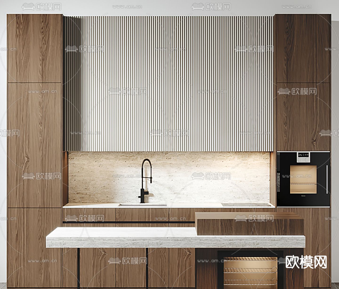 时尚橱柜3d模型下载（渲染图1）