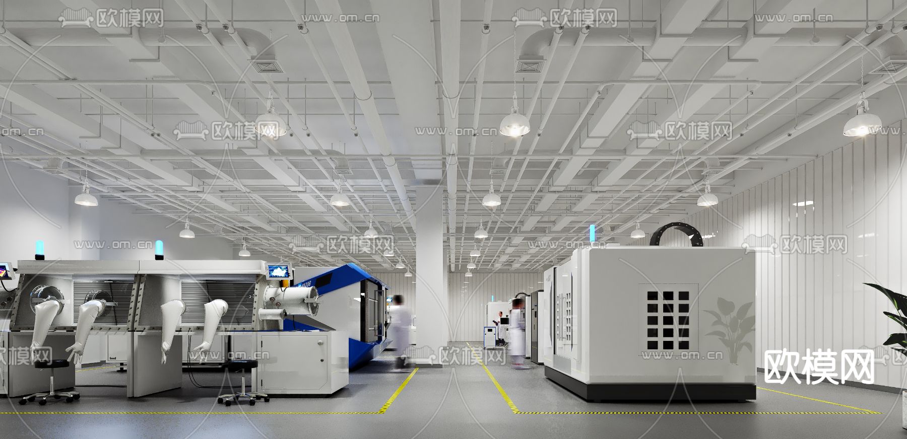现代工业实验室3d模型下载