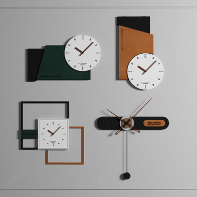  现代时尚挂钟su模型 