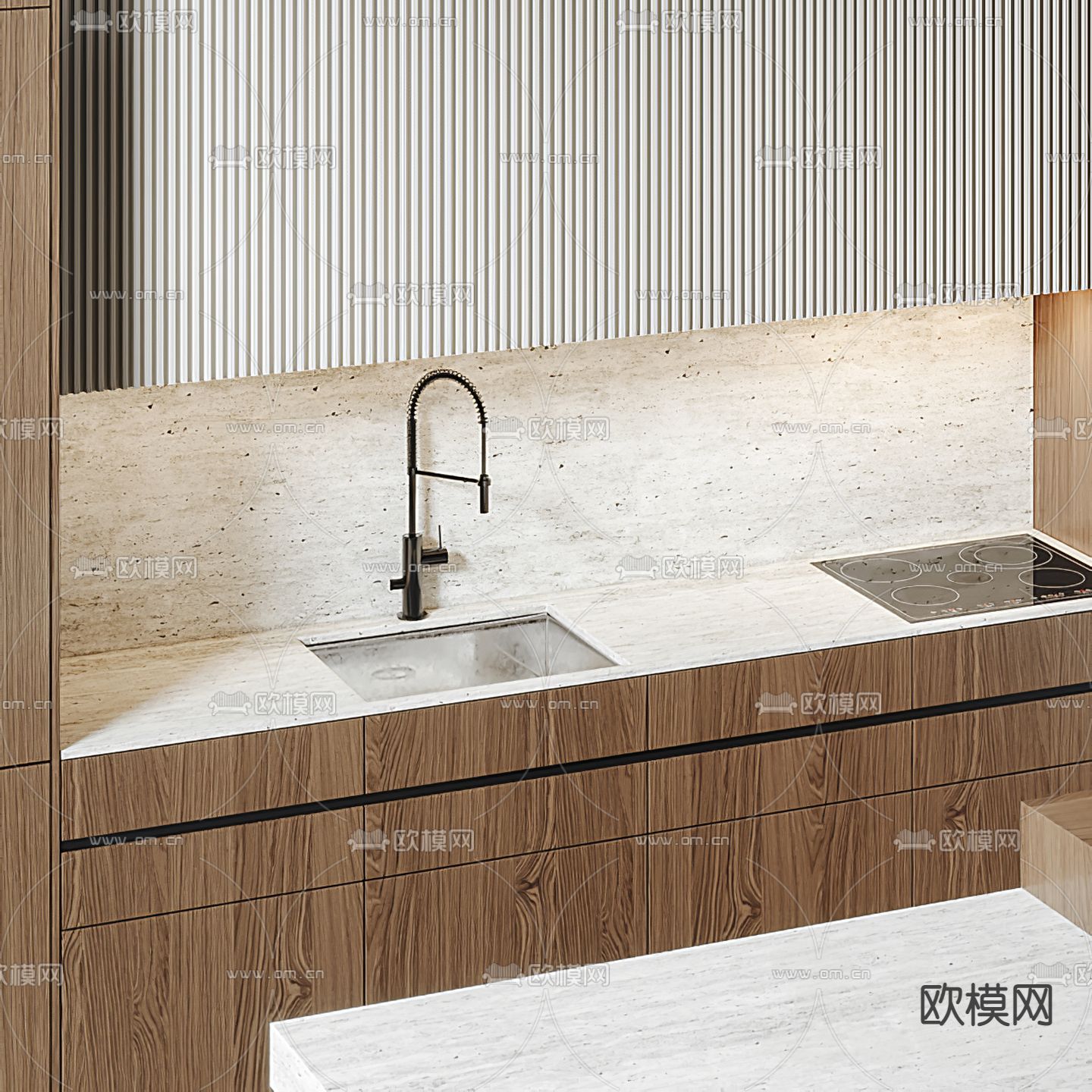 时尚橱柜3d模型下载（渲染图2）