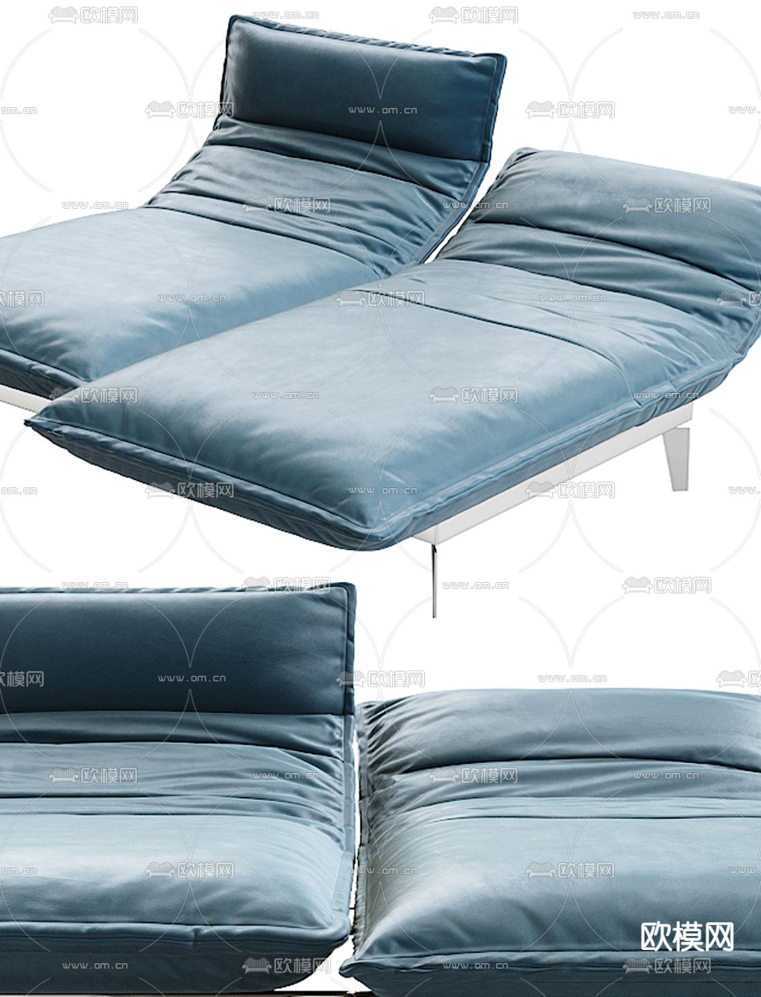 现代躺椅 户外椅3d模型下载（渲染图2）
