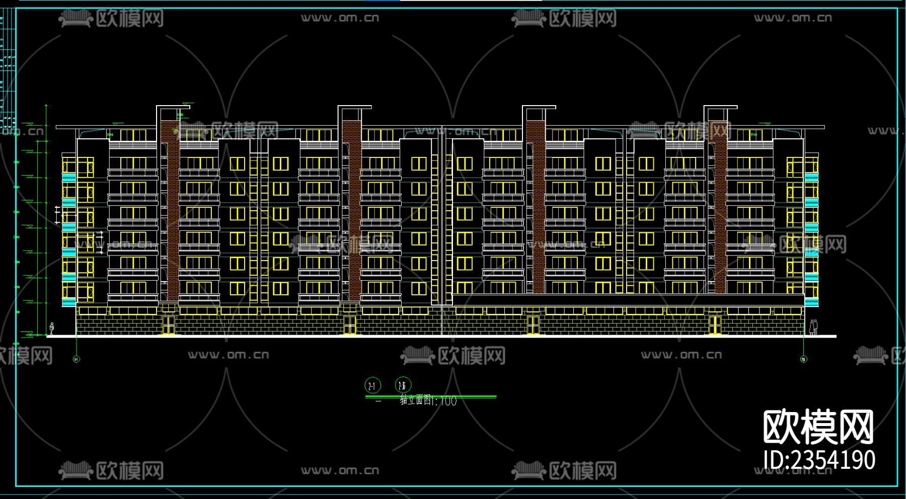 小高层建筑全套CAD施工图-免费3dmax模型库-欧模网