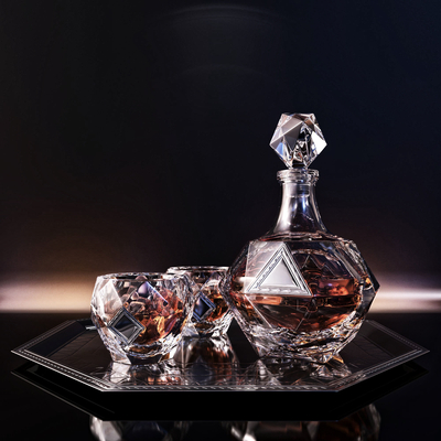  玻璃酒杯酒瓶su模型 