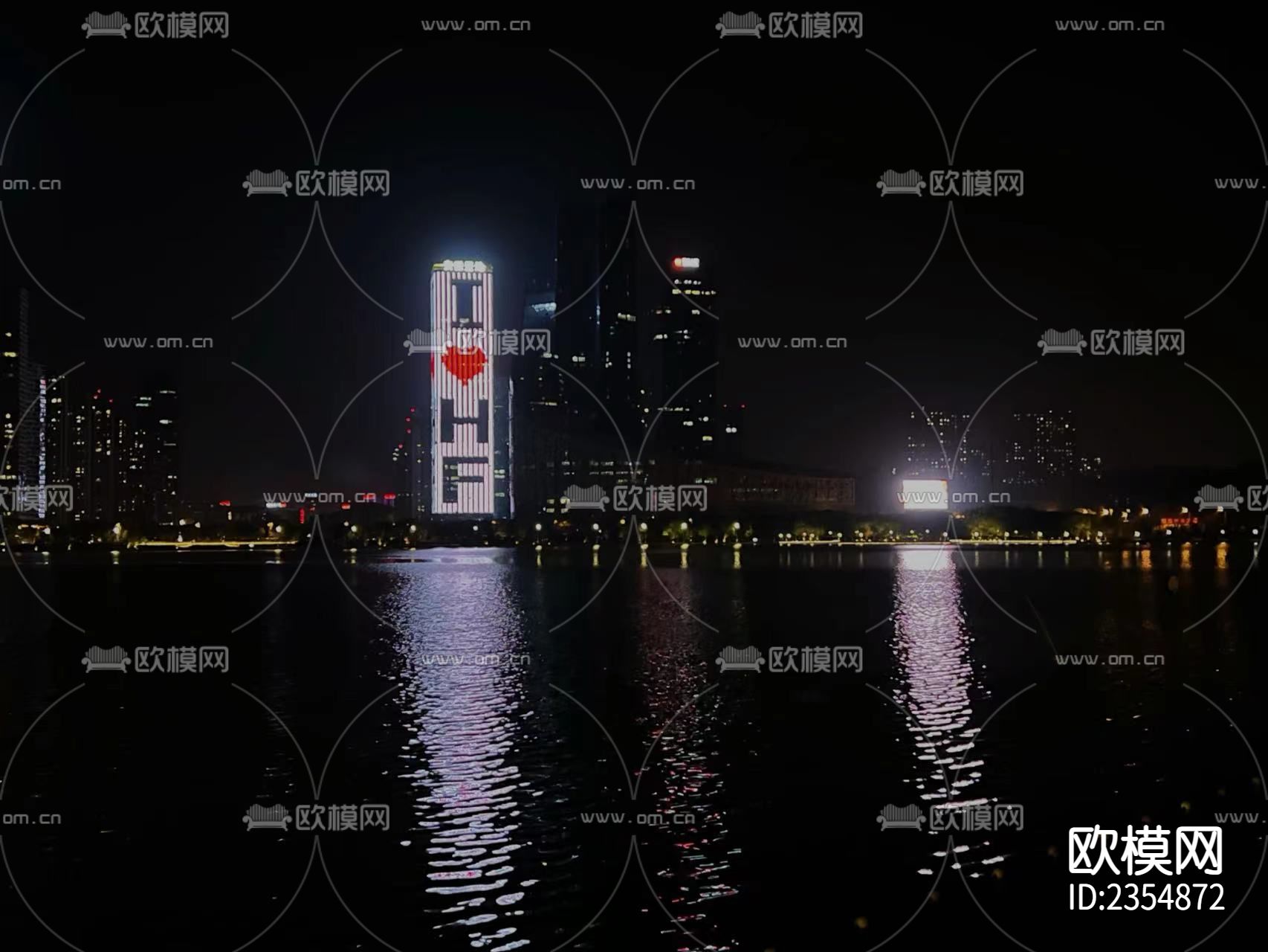湖面夜景