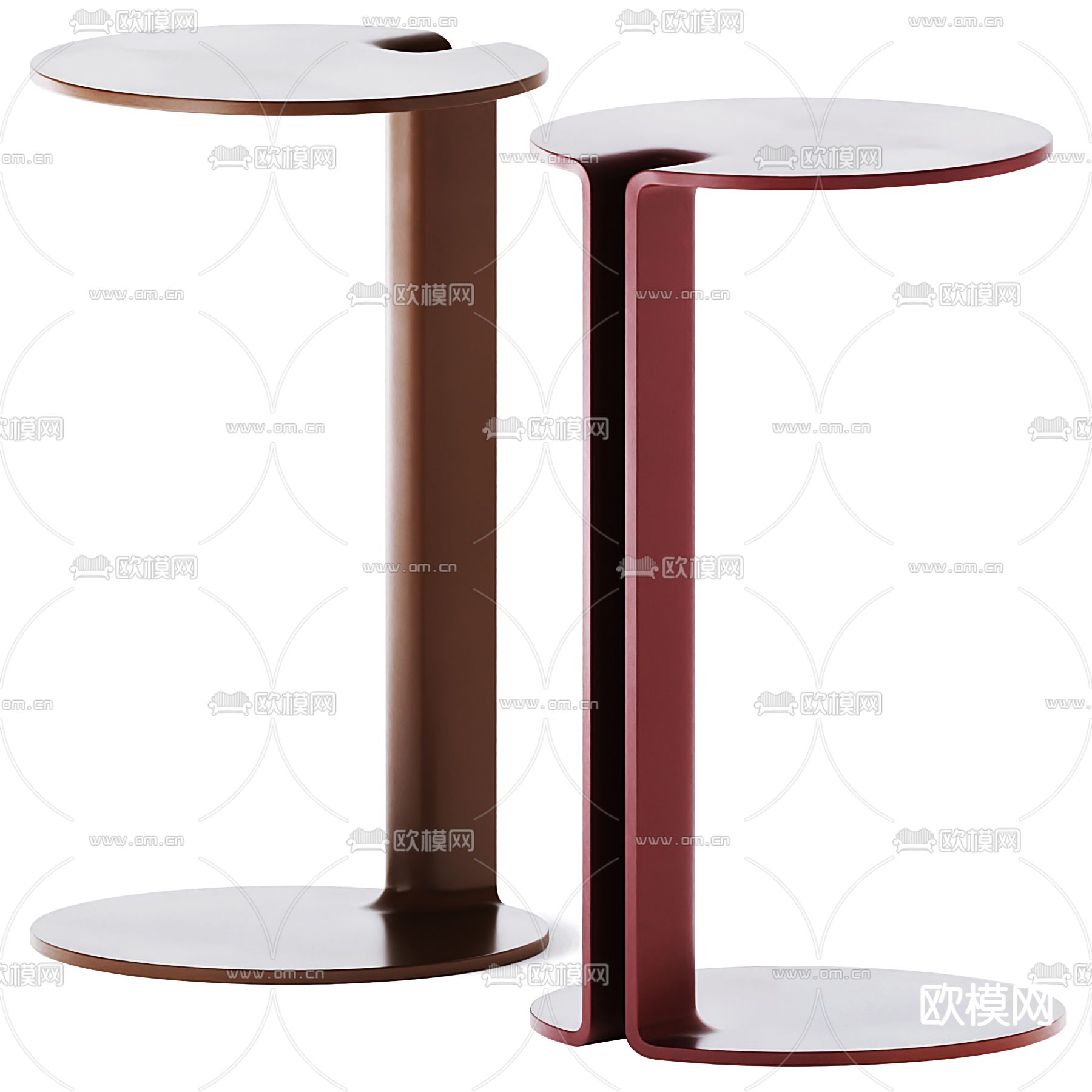 极简圆几 边几 角几3d模型下载（渲染图2）