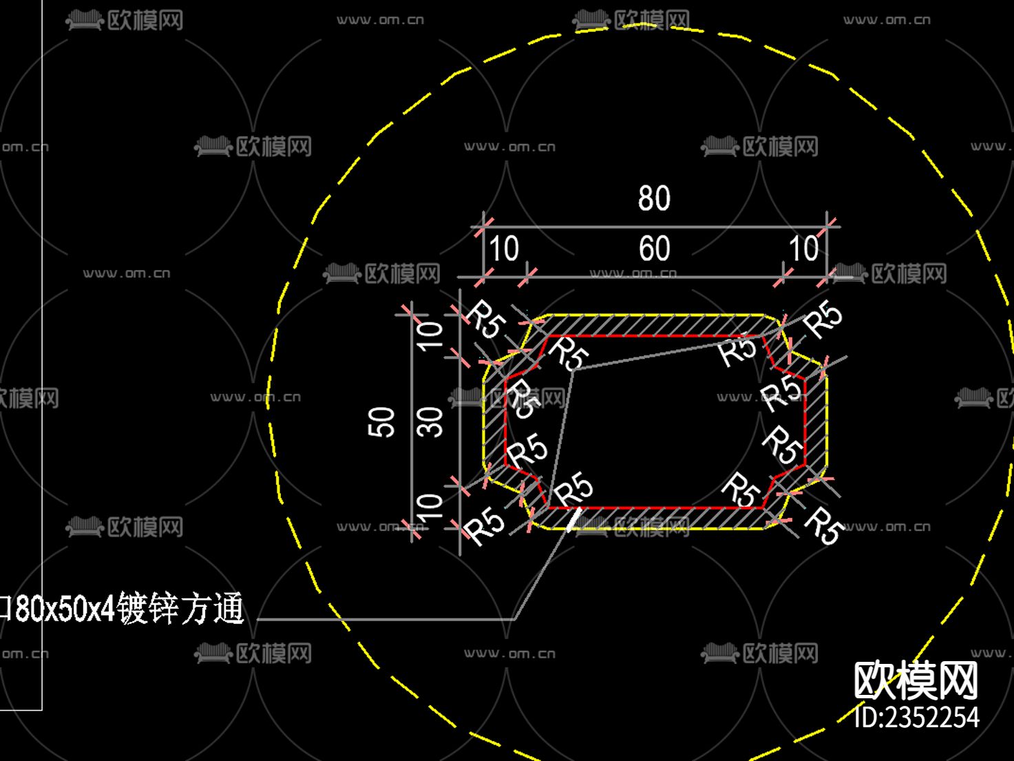 欧式铁艺栏杆CAD节点大样下载（渲染图5）