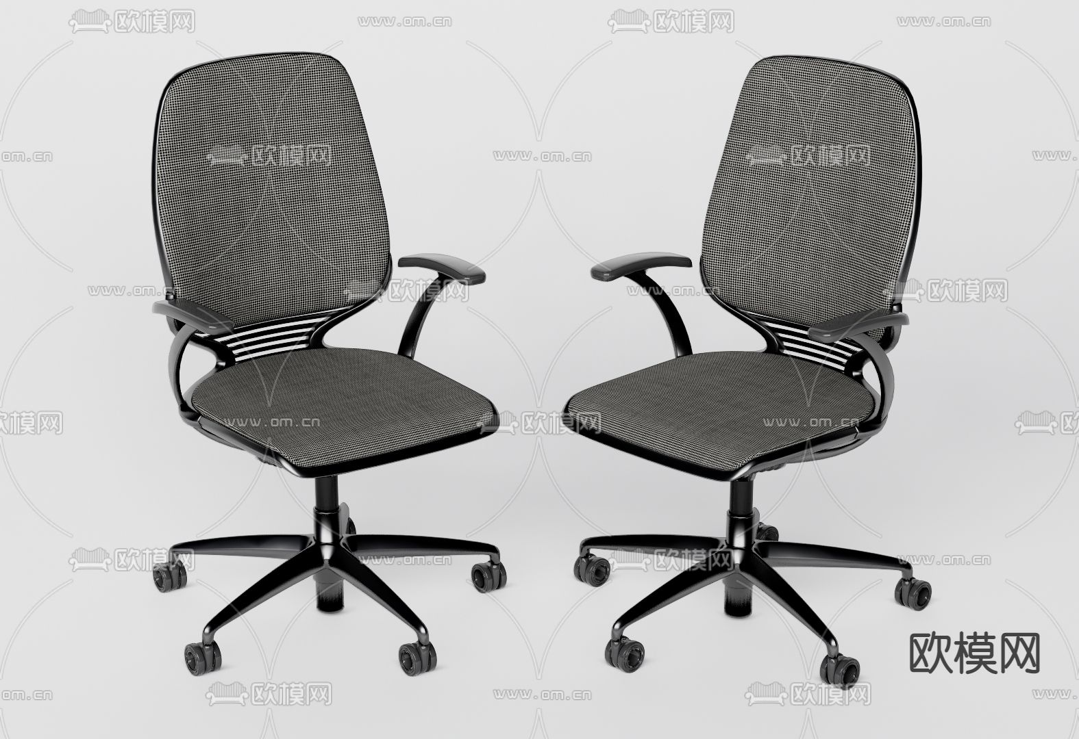 现代办公椅su模型下载（渲染图1）