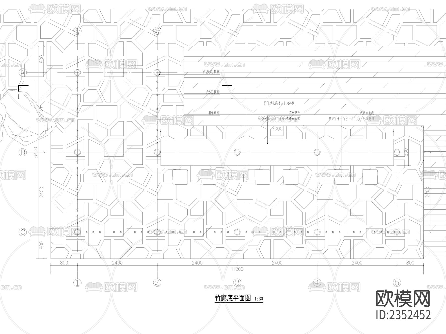 竹廊节点大样下载（渲染图2）