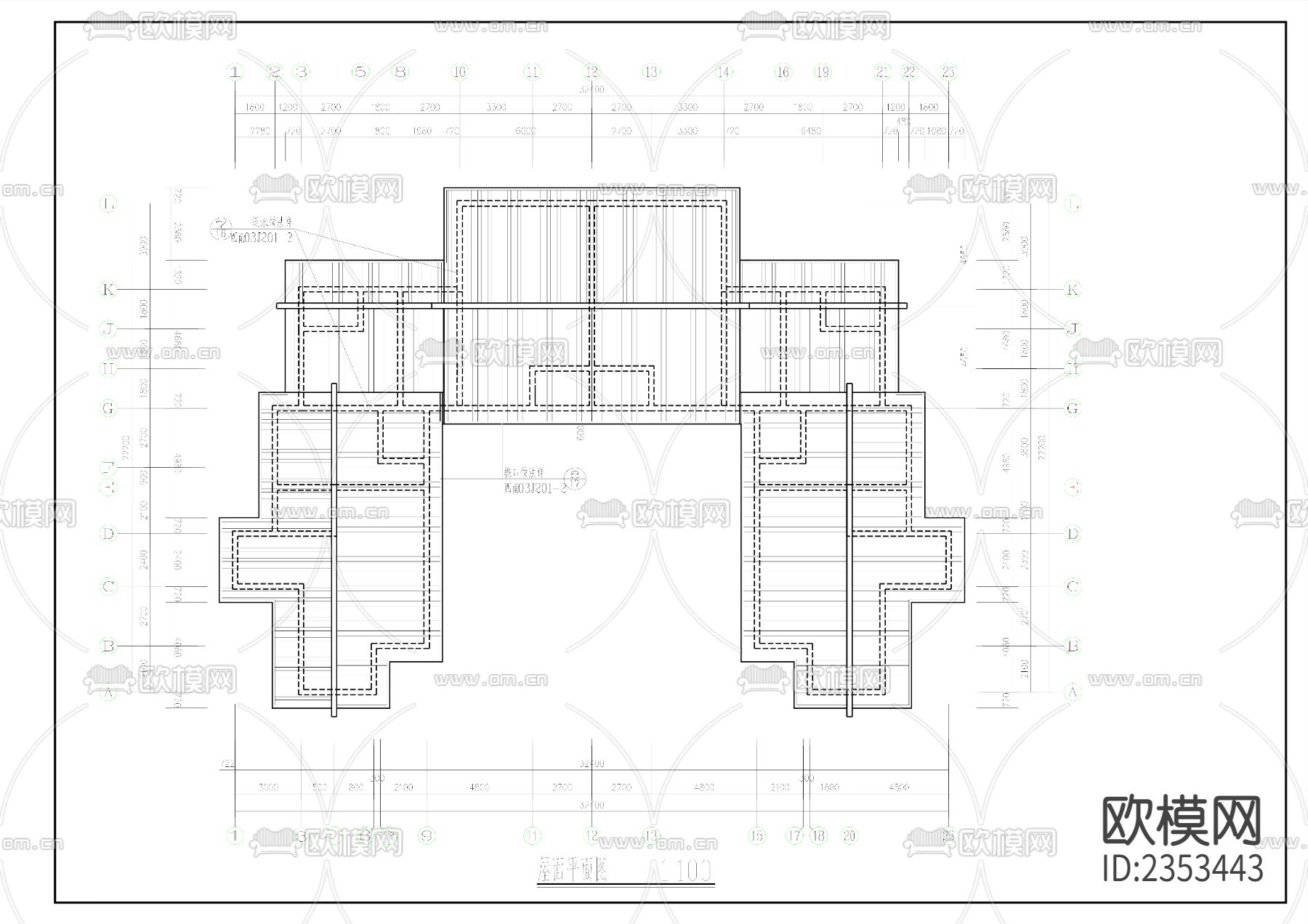 别墅cad施工图下载（渲染图4）