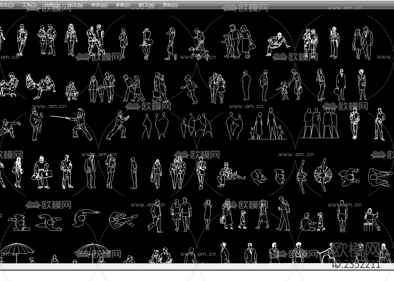 人物CAD图库下载（渲染图6）